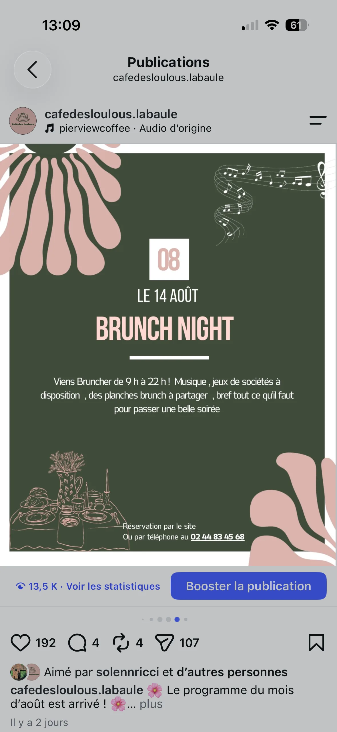 BRUNCH TOUTE LA SOIRÉE